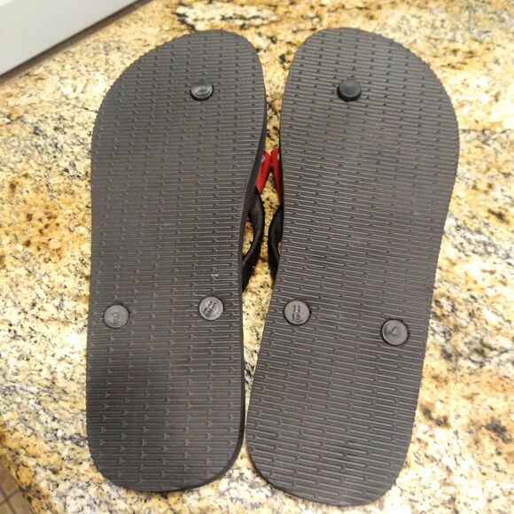 Cute Red Polka Dot Bow Ribbon Flip Flops with Mickey Mouse in Glitter 11/12 - Picture 9 of 9